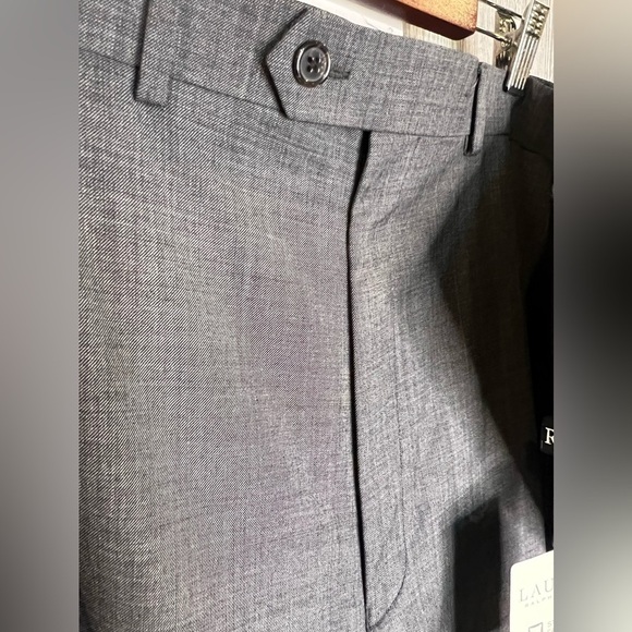 145. NWT Lauren By Ralph Lauren Wool Classic Fit Suit Separates Pants 56 Raw Hem - Picture 5 of 10